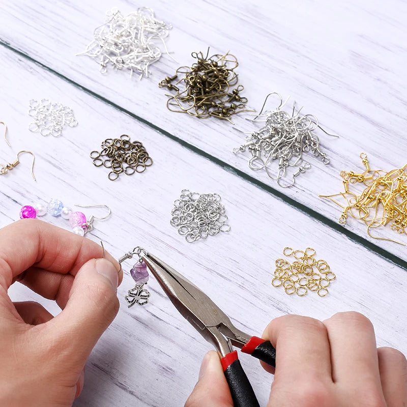 300Pcs Earring Making Kit | Hypoallergenic Hooks, Jump Rings & Rubber Backs Set
