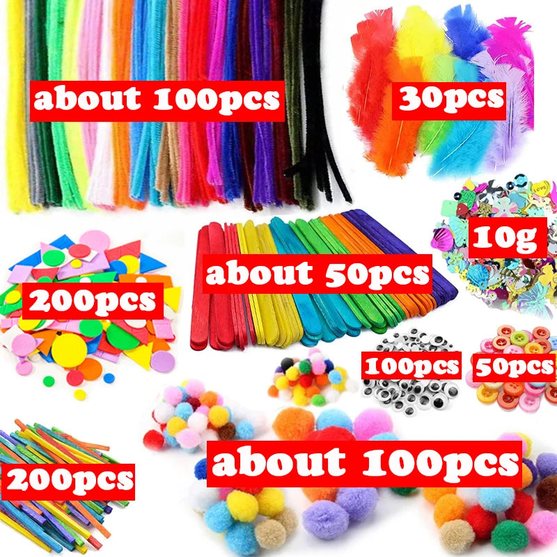 1000pcs Kids DIY Craft Art Supplies Kit