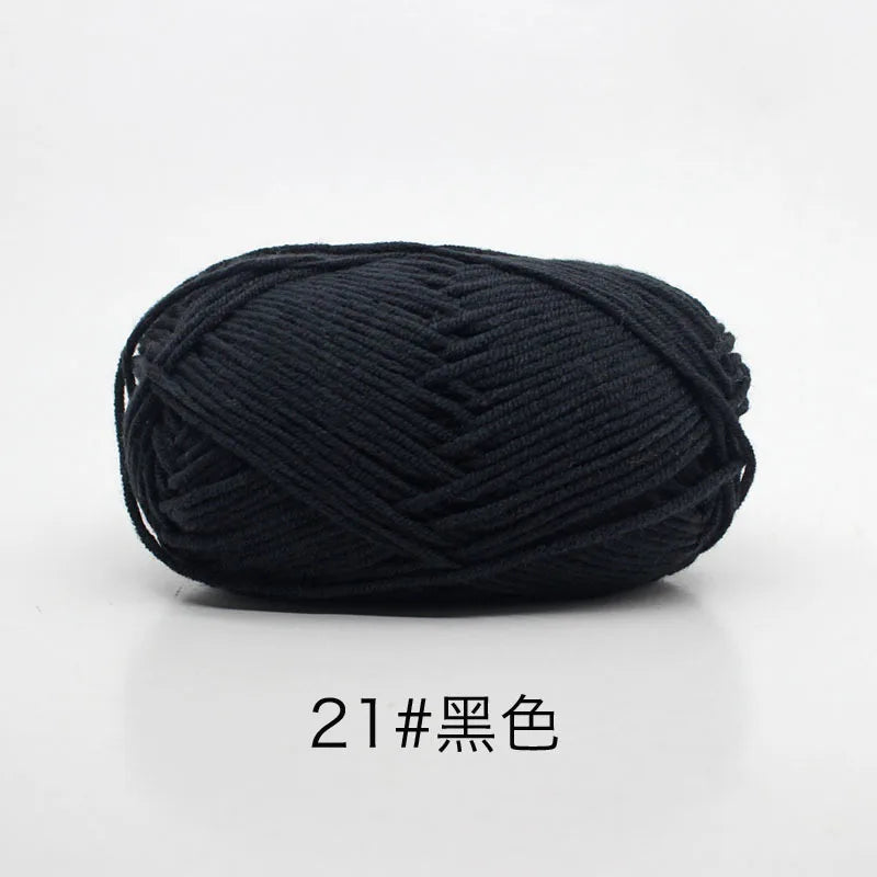 40–50g 4Ply Milk Cotton Yarn – Soft Knitting Wool for Crochet, Sweaters & Dolls