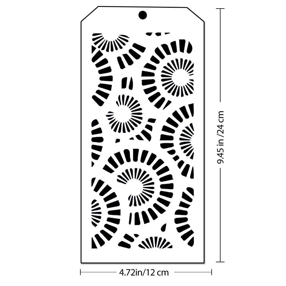 6pcs Poppy & Tropical Leaf Stencil Set – DIY Scrapbooking Crafts