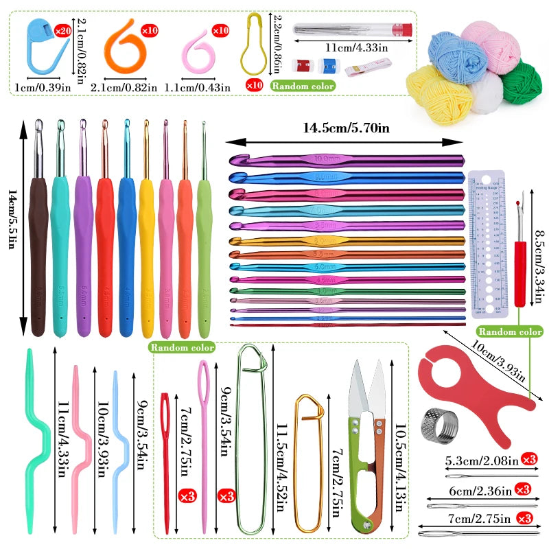 KRABALL Knitting & Crochet Hook Set with Bag
