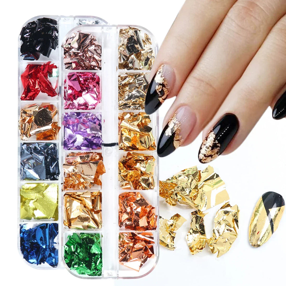 Gold Leaf Sheets Set (10 Pcs) | DIY Art, Nails, Resin & Furniture Decoration