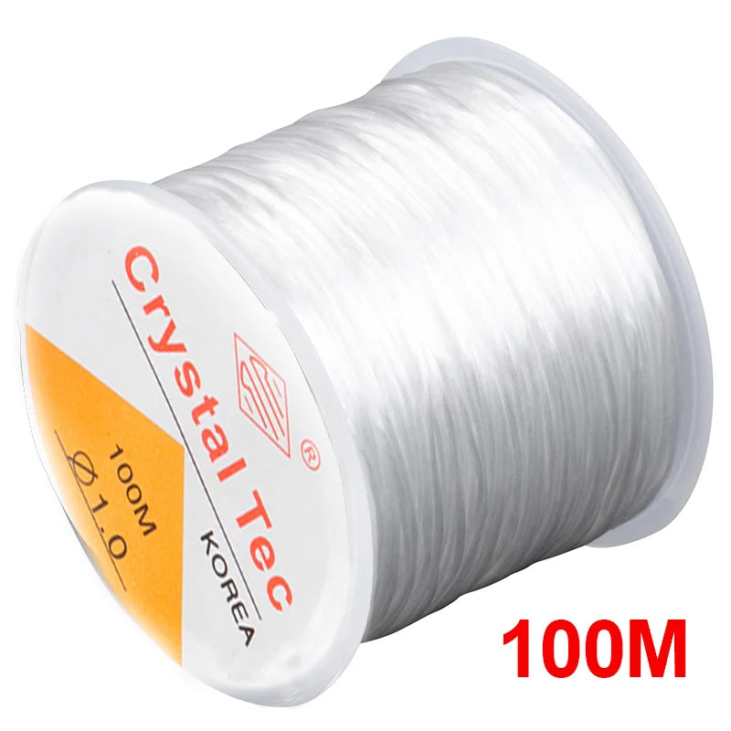 100m Elastic Crystal Beading Thread – Stretch Jewelry Making Cord