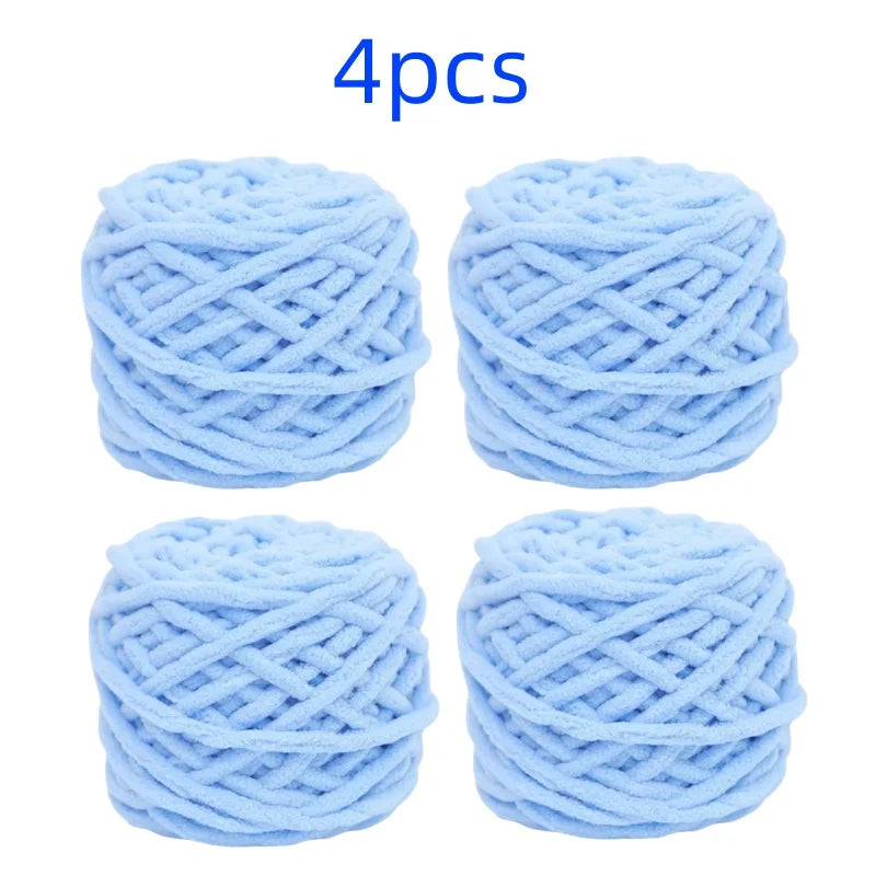100g Chenille Knitting Yarn | Soft Thick Cotton Blend for DIY Crochet & Scarf Making