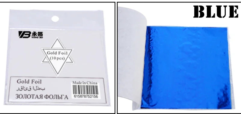 Gold Leaf Sheets Set (10 Pcs) | DIY Art, Nails, Resin & Furniture Decoration