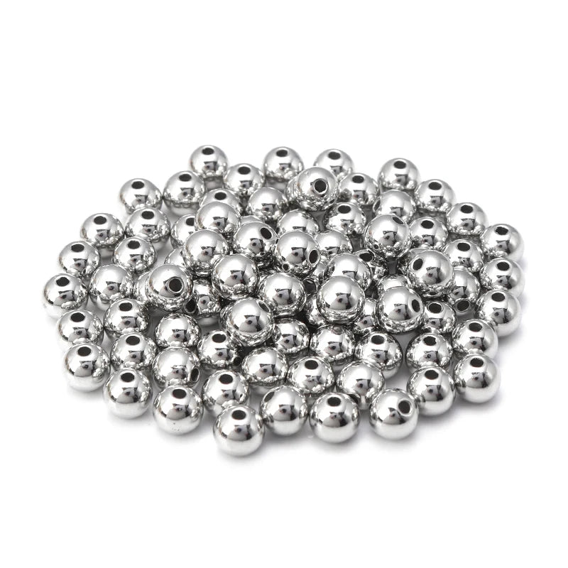 Gold CCB Round Spacer Beads | 3–12mm Loose Beads for DIY Jewelry Making (50–500pcs)