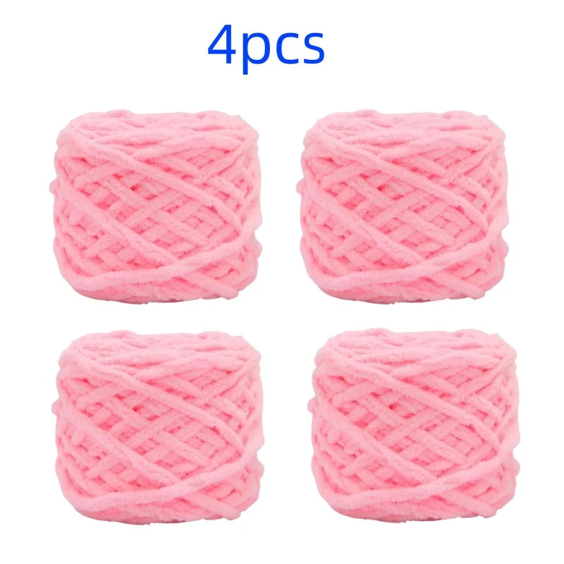 100g Chenille Knitting Yarn | Soft Thick Cotton Blend for DIY Crochet & Scarf Making