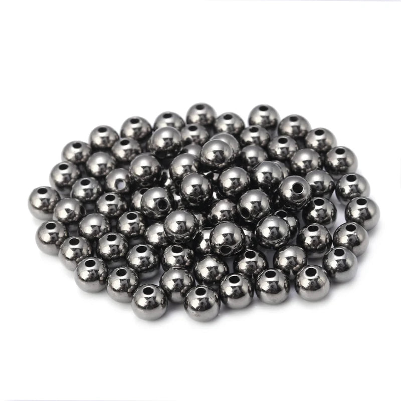 Gold CCB Round Spacer Beads | 3–12mm Loose Beads for DIY Jewelry Making (50–500pcs)