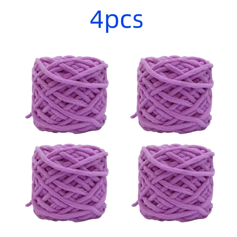 100g Chenille Knitting Yarn | Soft Thick Cotton Blend for DIY Crochet & Scarf Making