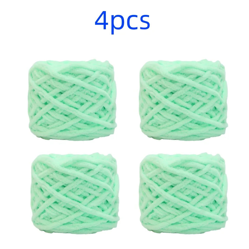 100g Chenille Knitting Yarn | Soft Thick Cotton Blend for DIY Crochet & Scarf Making