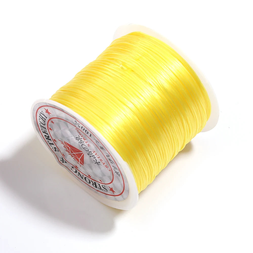 Elastic Crystal Beading Cord – 1mm Stretch Jewelry Making Thread (10–40M)