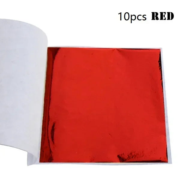 Gold Leaf Sheets Set (10 Pcs) | DIY Art, Nails, Resin & Furniture Decoration