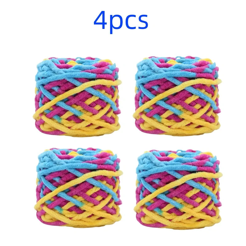 100g Chenille Knitting Yarn | Soft Thick Cotton Blend for DIY Crochet & Scarf Making