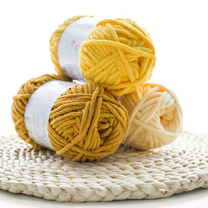 2pcs x 50g Soft Velvet Chenille Yarn