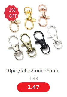 10Pcs Lobster Clasp Hooks Set | Gold & Silver Plated Jewelry Making Supplies
