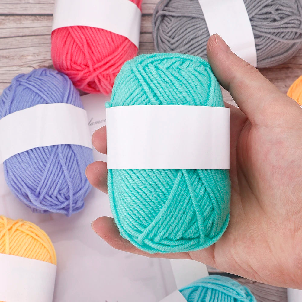 4 Ply Milk Cotton Yarn – Soft Knitting & Crochet Thread (25–50pcs)