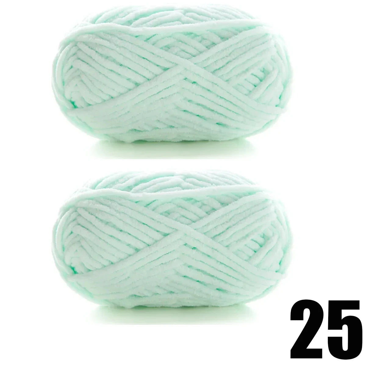 2pcs x 50g Soft Velvet Chenille Yarn