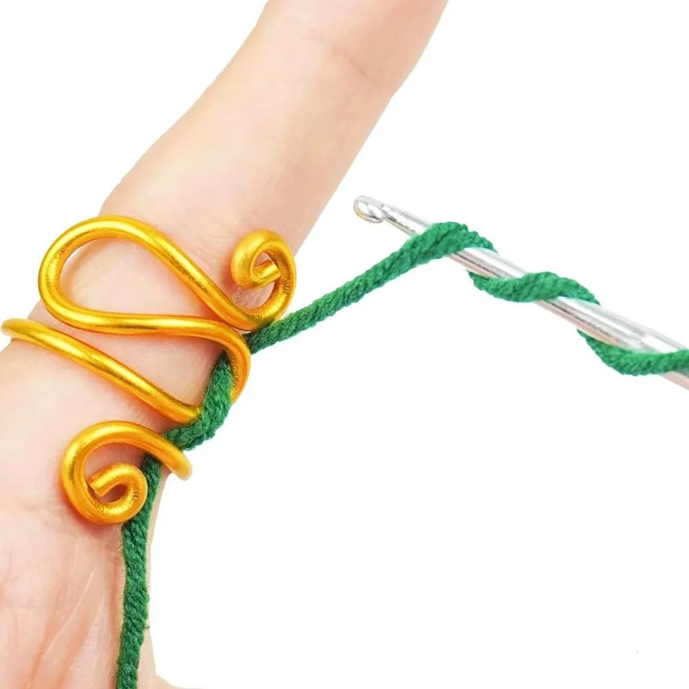 MIUSIE Adjustable Crochet Tension Ring | Knitting Yarn Guide Tool