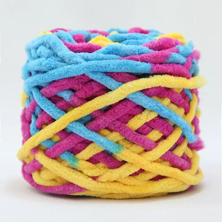 100g Chenille Knitting Yarn | Soft Thick Cotton Blend for DIY Crochet & Scarf Making
