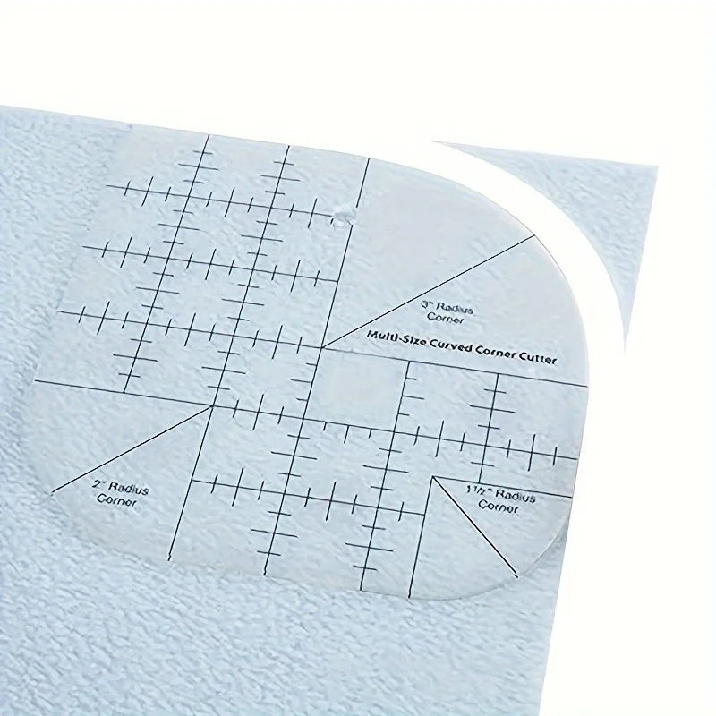 1Pc Acrylic Corner Knife Quilting Ruler