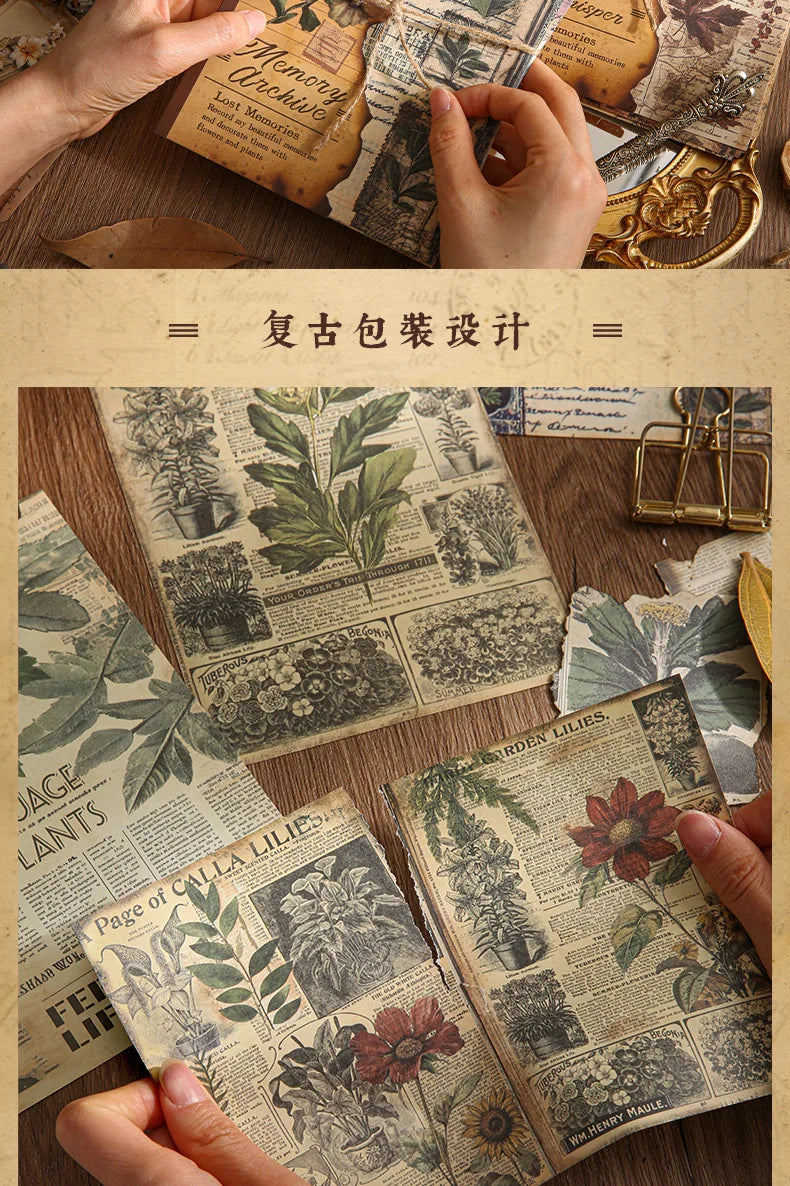 30pcs Vintage INS Material Paper Set