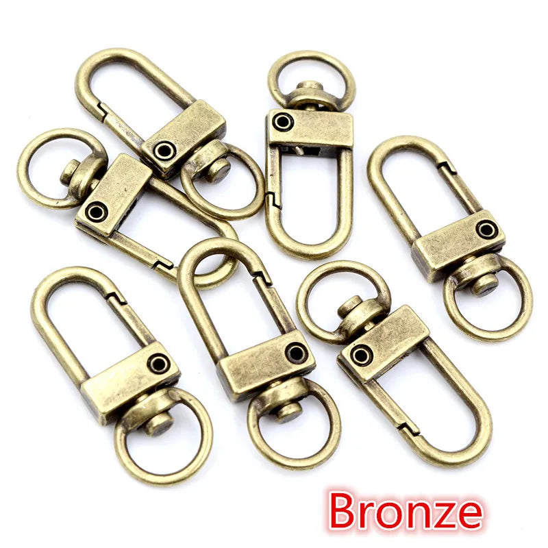 10Pcs Lobster Clasp Hooks Set | Gold & Silver Plated Jewelry Making Supplies