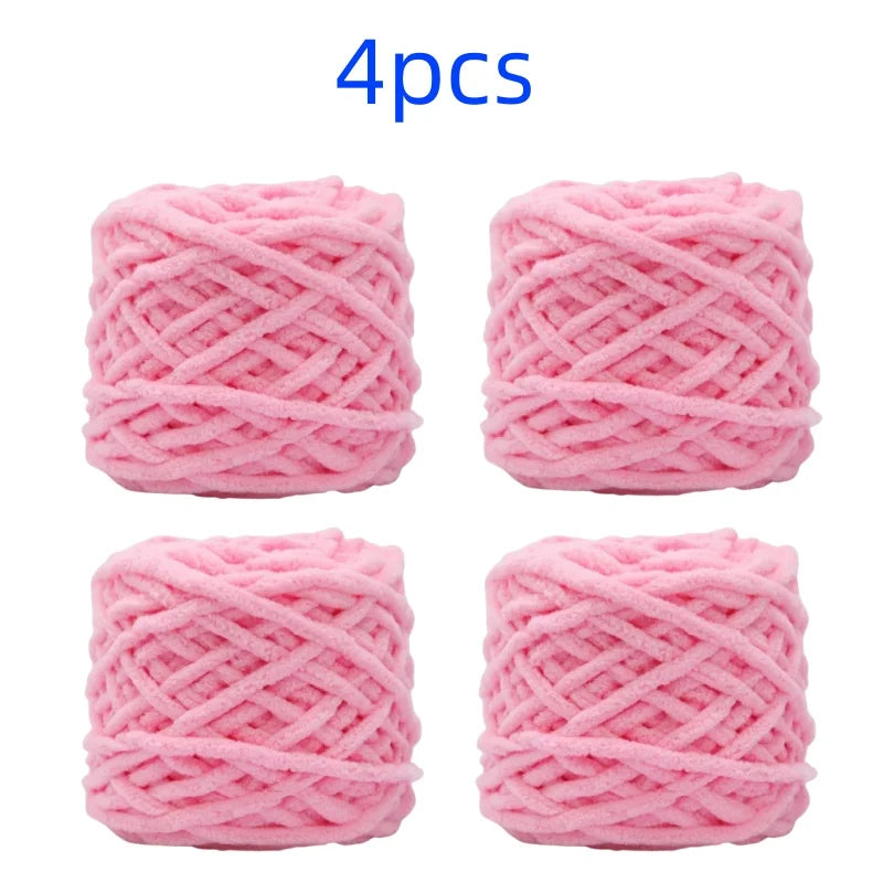100g Chenille Knitting Yarn | Soft Thick Cotton Blend for DIY Crochet & Scarf Making